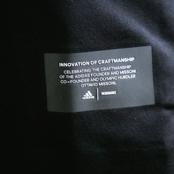 Adidas X Missoni Black Multicolour Sleeve Long Zip Up Running Jacket - Picture 5 of 10